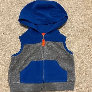 Carter's Gray and Blue Vest with Orange Trim